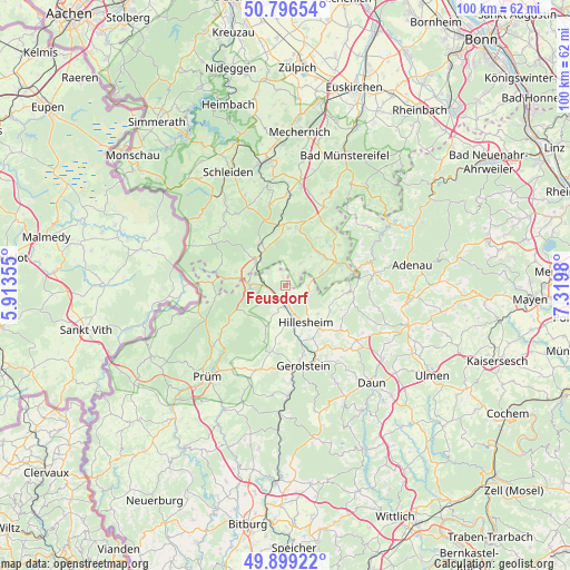 Feusdorf on map