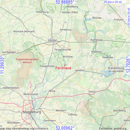 Ferchland on map