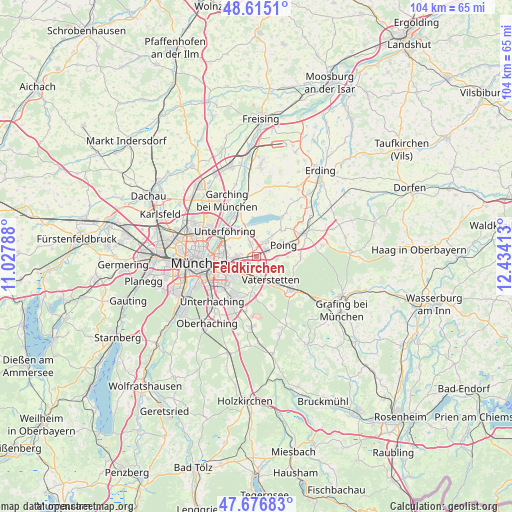 Feldkirchen on map