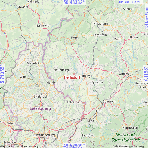 Feilsdorf on map