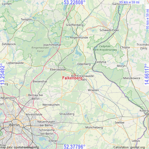 Falkenberg on map