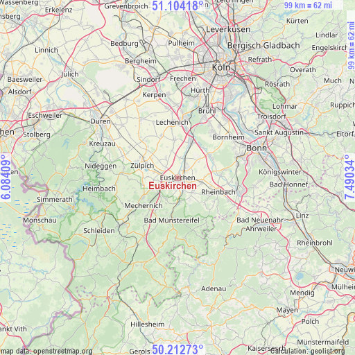 Euskirchen on map