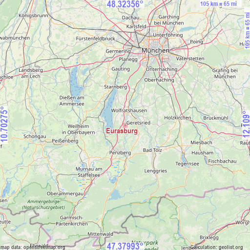 Eurasburg on map