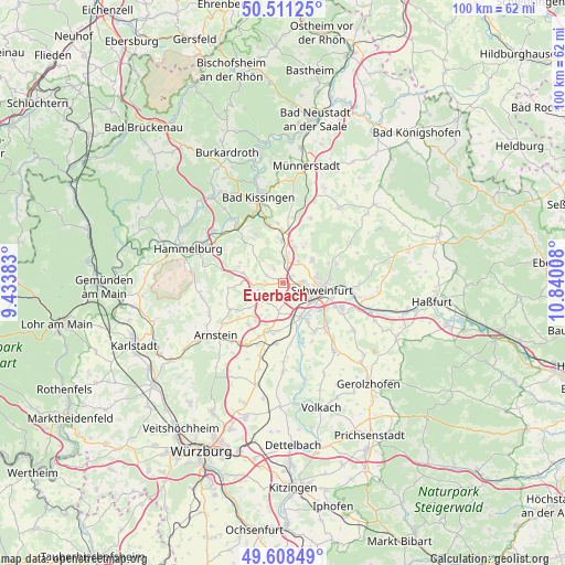 Euerbach on map