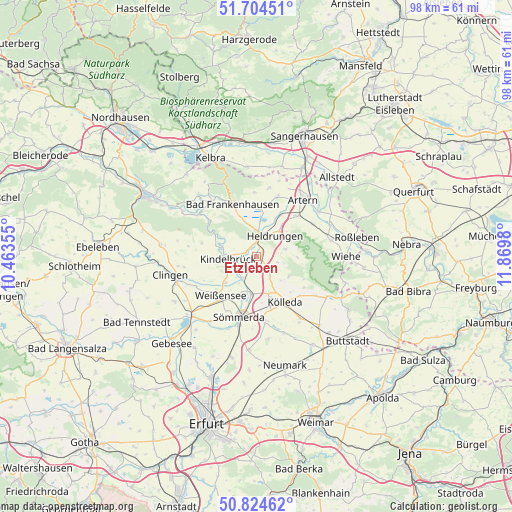 Etzleben on map