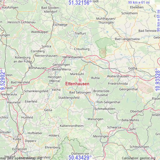 Ettenhausen on map