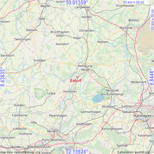 Estorf on map