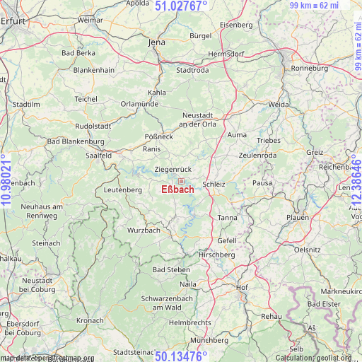 Eßbach on map