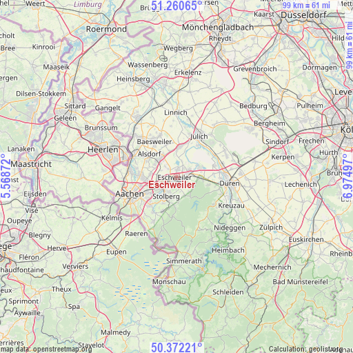 Eschweiler on map