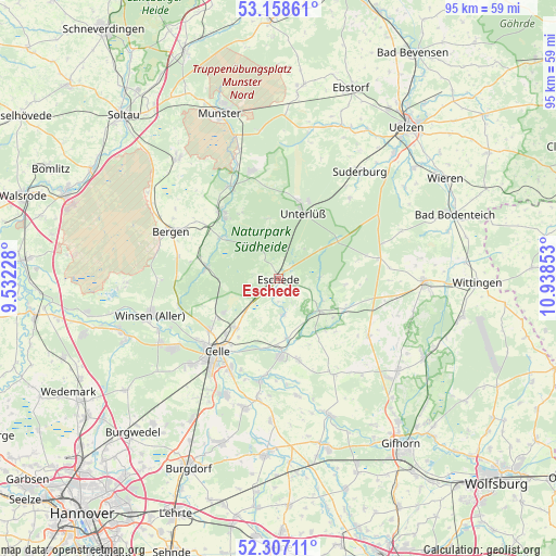 Eschede on map