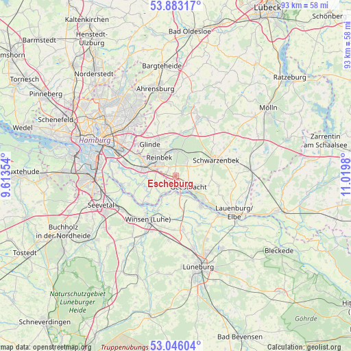 Escheburg on map