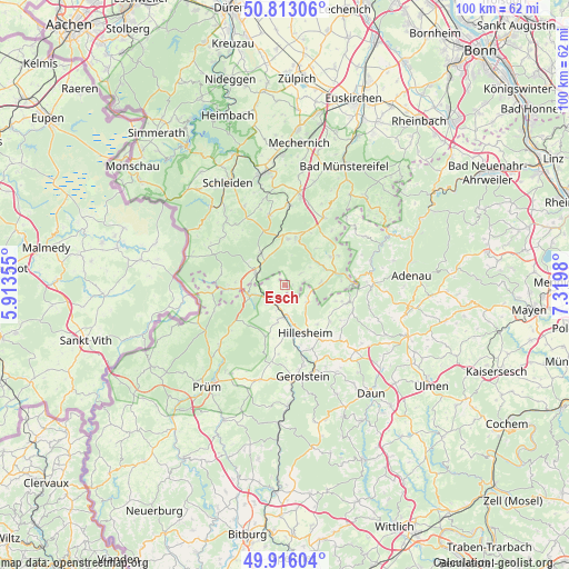 Esch on map