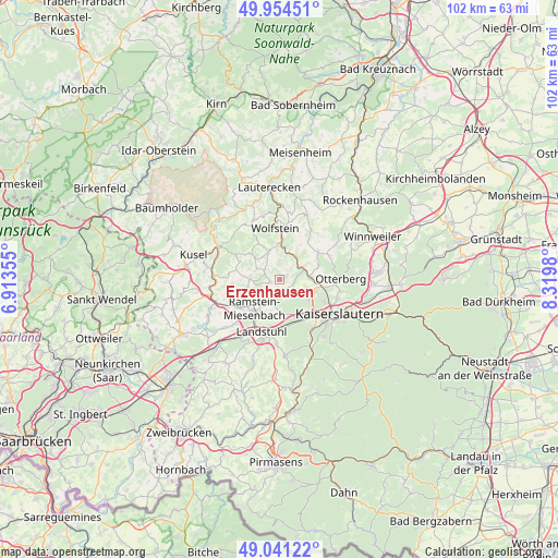 Erzenhausen on map