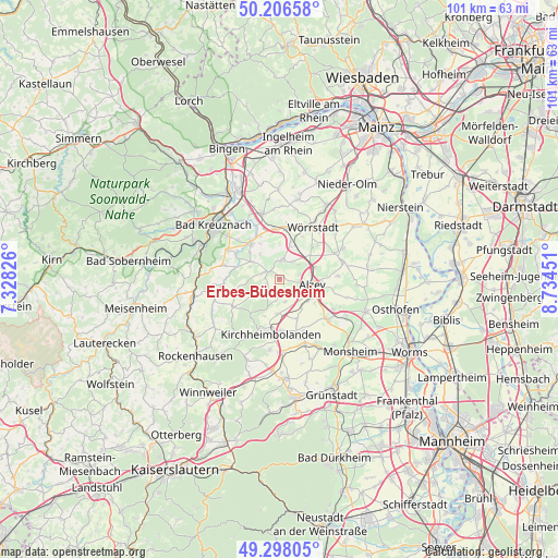 Erbes-Büdesheim on map