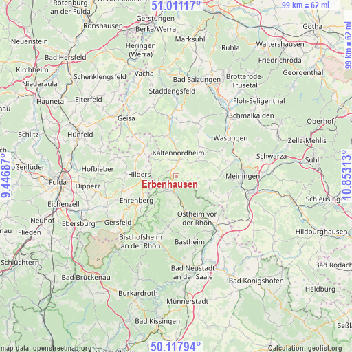 Erbenhausen on map