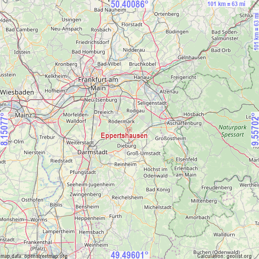 Eppertshausen on map