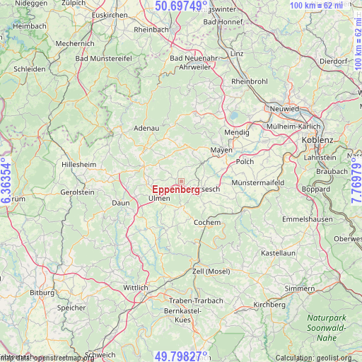 Eppenberg on map
