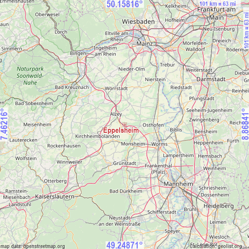 Eppelsheim on map