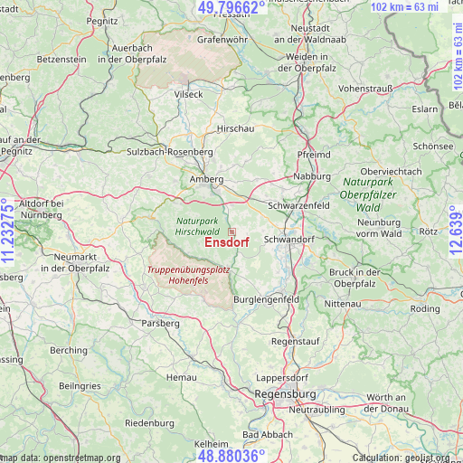 Ensdorf on map