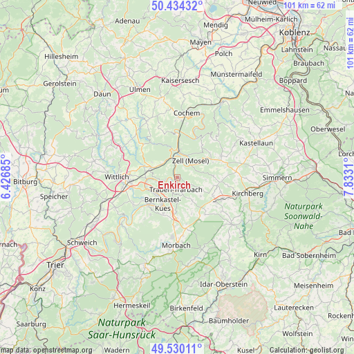 Enkirch on map