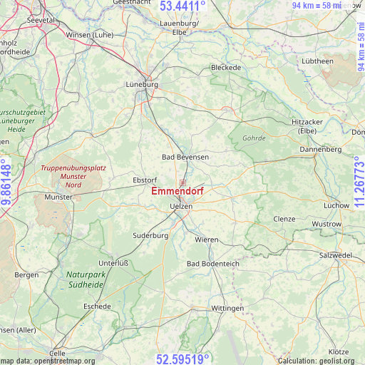Emmendorf on map