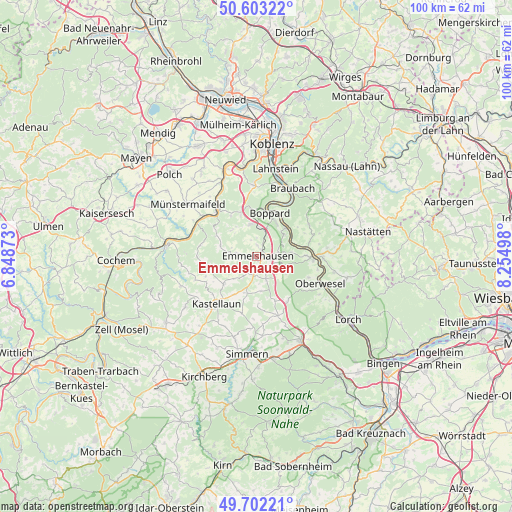 Emmelshausen on map