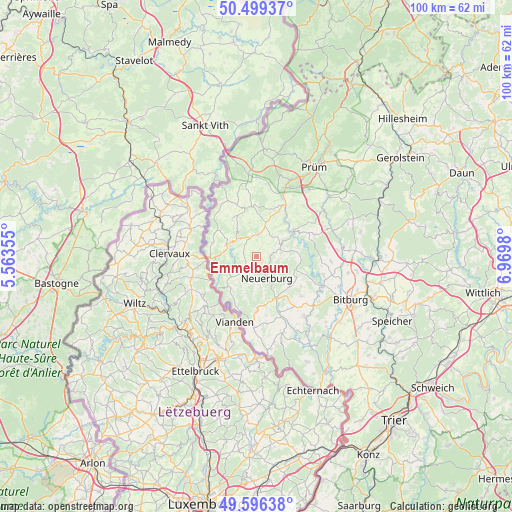 Emmelbaum on map