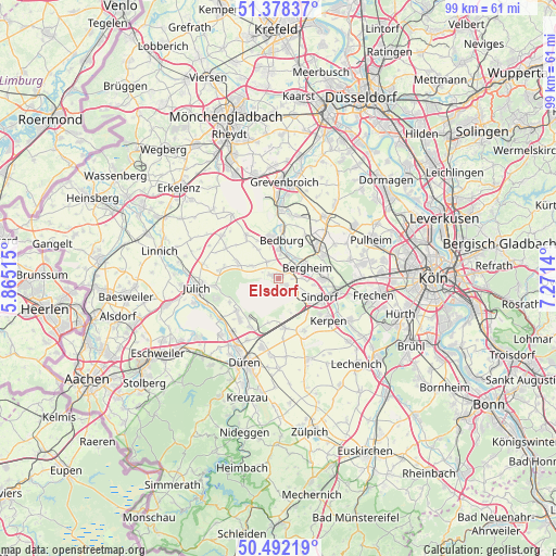 Elsdorf on map