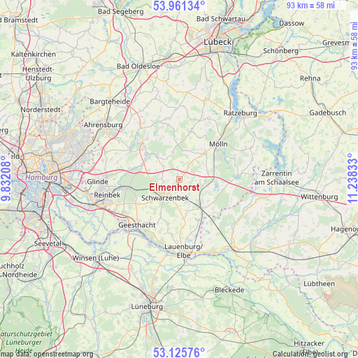 Elmenhorst on map