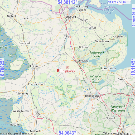 Ellingstedt on map
