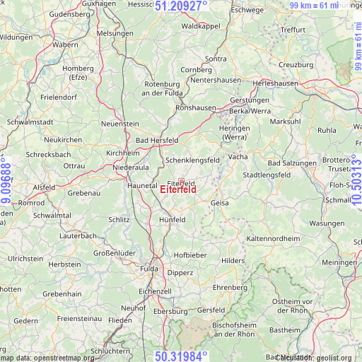 Eiterfeld on map