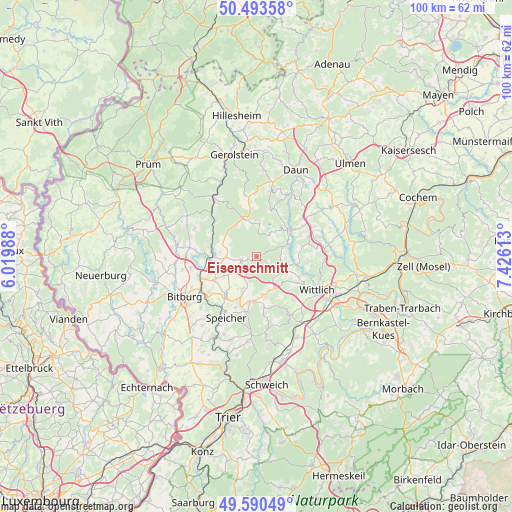 Eisenschmitt on map