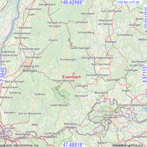Eisenbach on map