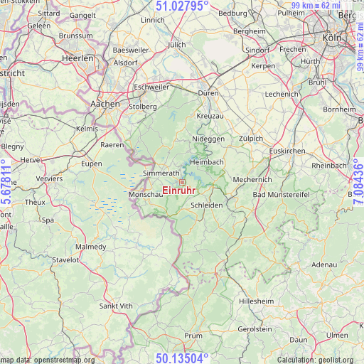 Einruhr on map