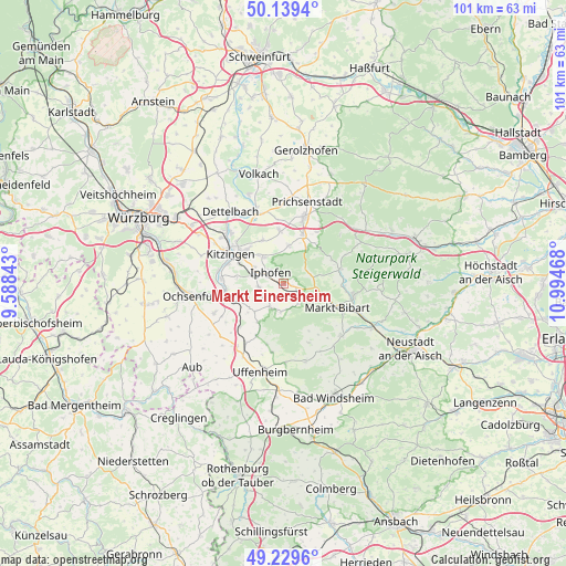 Markt Einersheim on map