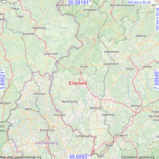 Eilscheid on map