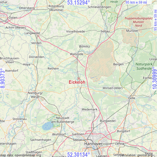Eickeloh on map