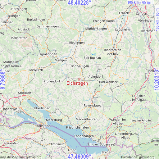 Eichstegen on map