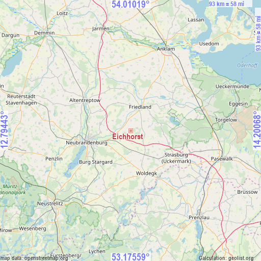 Eichhorst on map