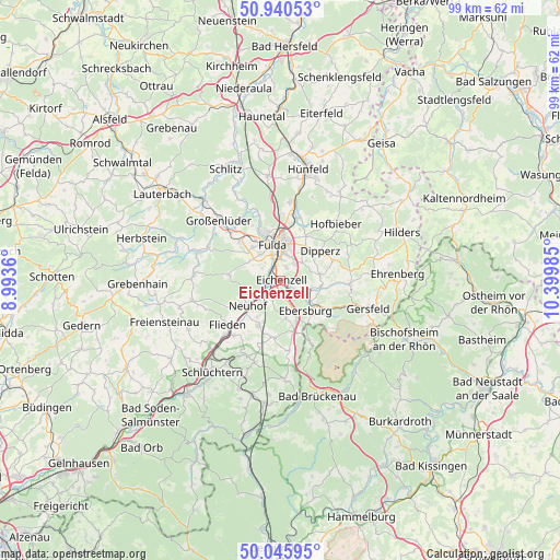 Eichenzell on map
