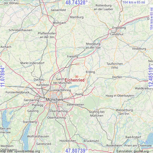 Eichenried on map