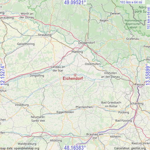 Eichendorf on map