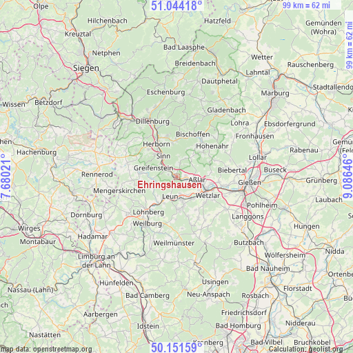 Ehringshausen on map