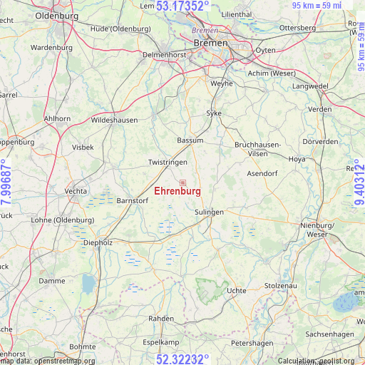 Ehrenburg on map