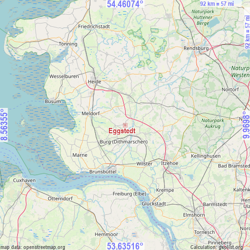 Eggstedt on map