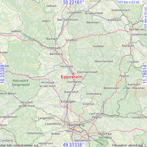 Eggolsheim on map