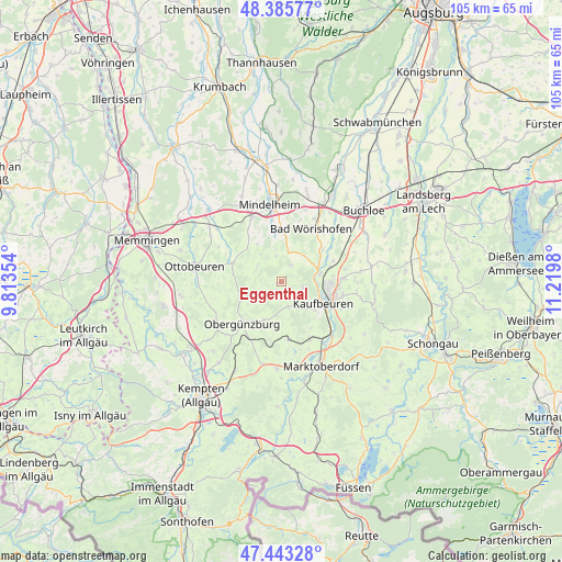 Eggenthal on map