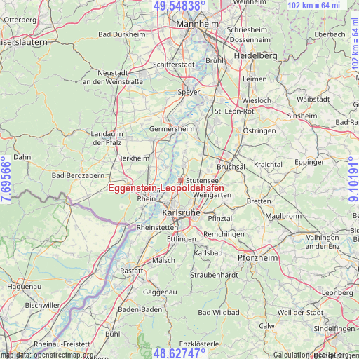 Eggenstein-Leopoldshafen on map