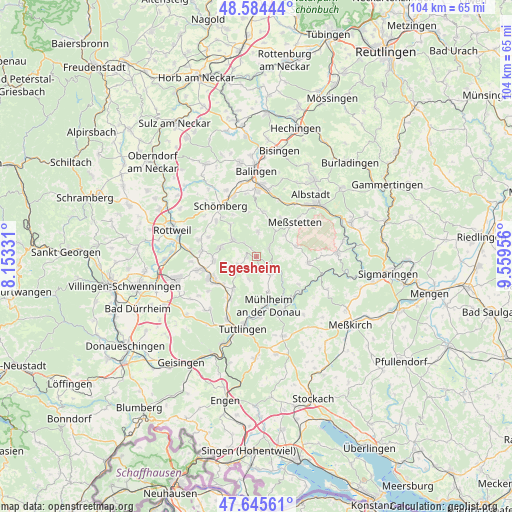 Egesheim on map