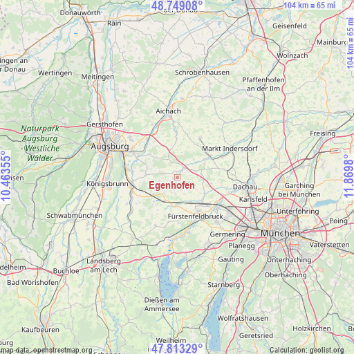 Egenhofen on map